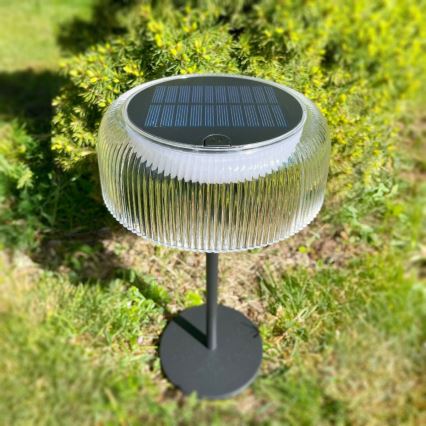 Zuma Line - LED Dimming ηλιακό επαναφορτιζόμενο Επιτραπέζιο φωτιστικό LED/2,5W/2000 mAh IP44 μαύρο
