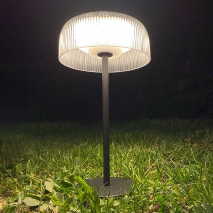 Zuma Line - LED Dimming ηλιακό επαναφορτιζόμενο Επιτραπέζιο φωτιστικό LED/2,5W/2000 mAh IP44 μαύρο