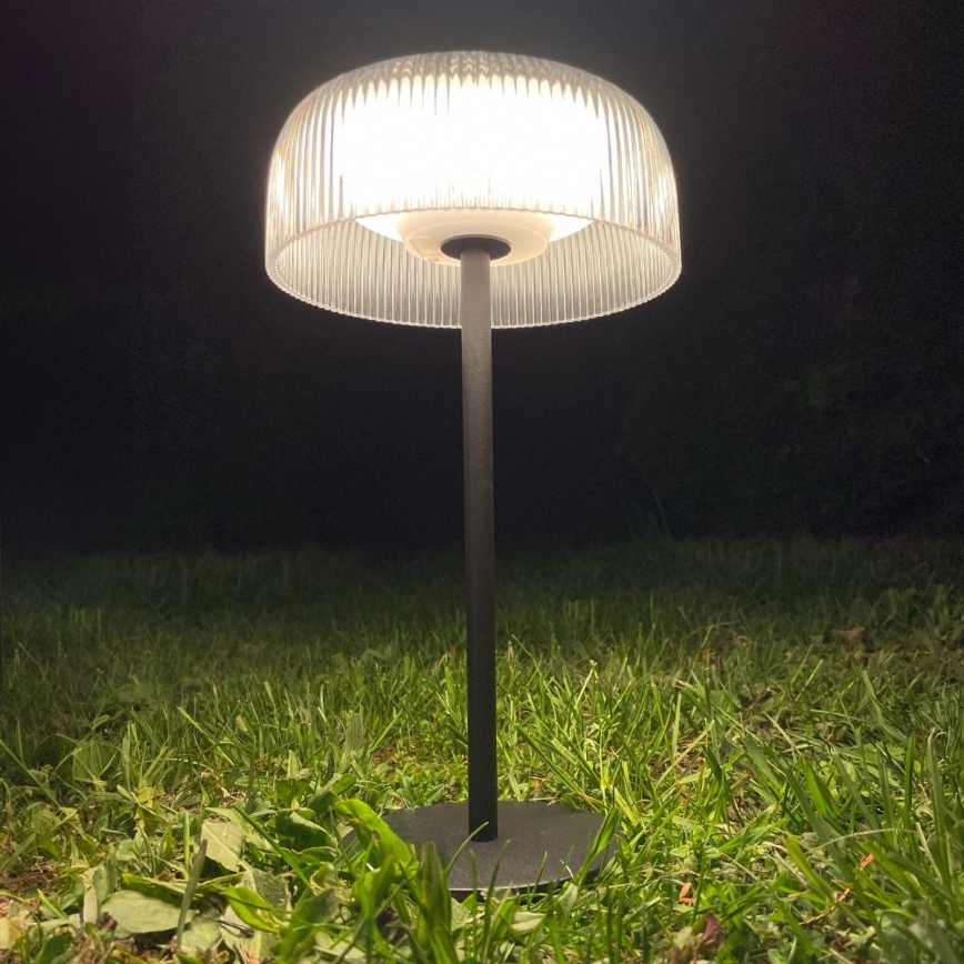 Zuma Line - LED Dimming ηλιακό επαναφορτιζόμενο Επιτραπέζιο φωτιστικό LED/2,5W/2000 mAh IP44 μαύρο