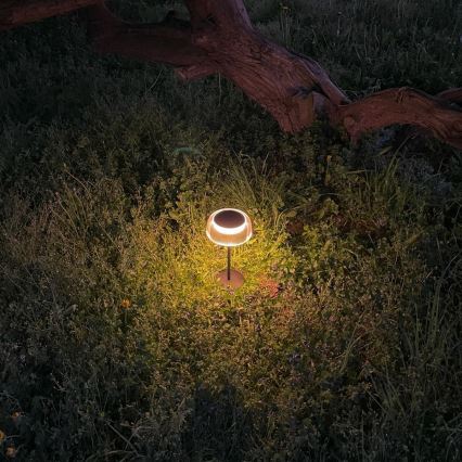 Zuma Line - Επιτραπέζιο ηλιακό φωτιστικό LED με ρύθμιση φωτεινότητας LED/2,5W/2000 mAh IP44 μαύρο