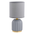 Zuma Line - Eπιτραπέζιο φωτιστικό 1xE14/40W/230V γκρι/χρυσό