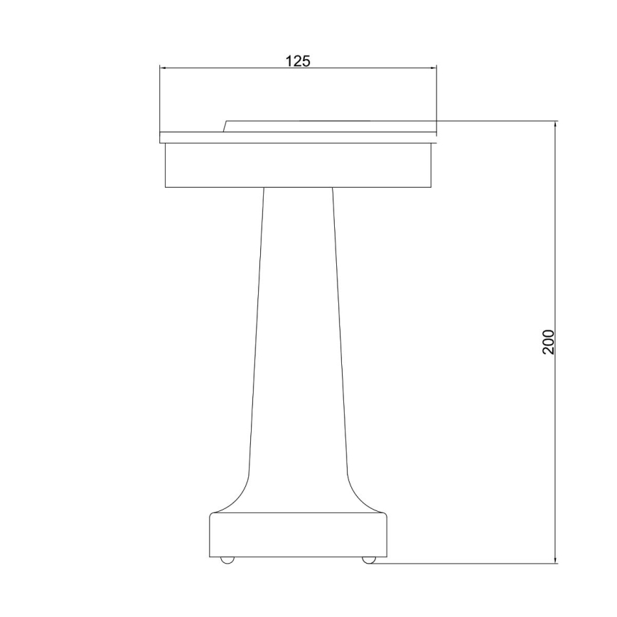 Zuma Line - Επιτραπέζιο επαναφορτιζόμενο LED φωτιστικό με ρύθμιση φωτεινότητας LED/2,5W/1200 mAh 3000/4000/6000K χρυσό