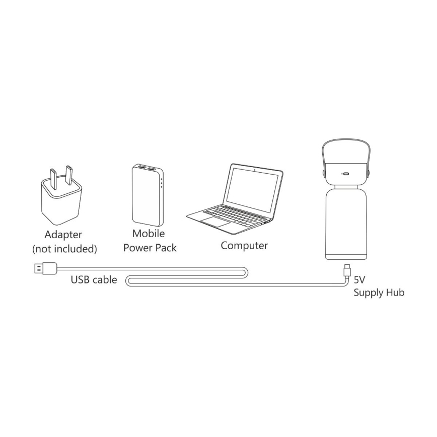 Zuma Line - LED Dimmable επαναφορτιζόμενο επιτραπέζιο φωτιστικό	 LED/3W/1200 mAh 3000/4000/6500K IP44 καφέ
