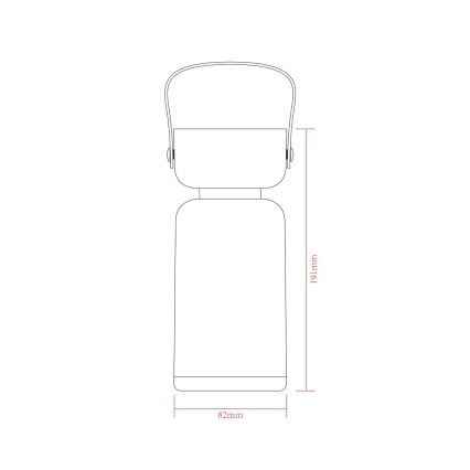 Zuma Line - LED Dimmable επαναφορτιζόμενο επιτραπέζιο φωτιστικό	 LED/3W/1200 mAh 3000/4000/6500K IP44 καφέ