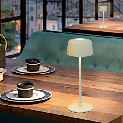 Zuma Line - Ρυθμιζόμενο LED επιτραπέζιο φωτιστικό επαναφορτιζόμενο LED/2W/1200 mAh IP44 κρεμ