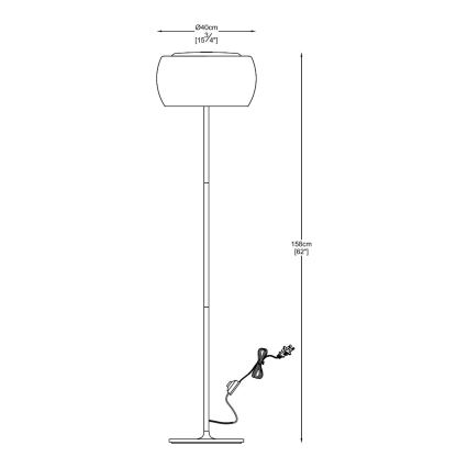 Zuma Line- Κρυστάλλινη επιδαπέδια λάμπα 4xG9/42W/230V