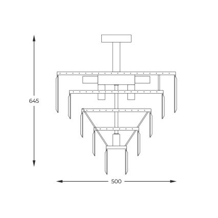 Zuma Line - Πλαφονιέρα οροφής 10xE14/40W/230V χρυσαφί