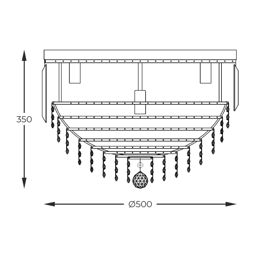 Zuma Line - Φωτιστικό οροφής 7xE14/40W/230V διάμετρος 50 χρυσαφί