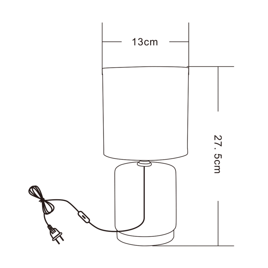 Zuma Line - Eπιτραπέζιο φωτιστικό 1xE14/40W/230V μαύρο/χρυσό