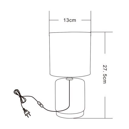 Zuma Line - Eπιτραπέζιο φωτιστικό 1xE14/40W/230V λευκό/χρυσό