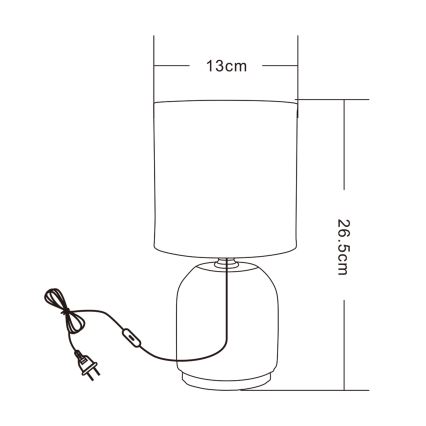 Zuma Line - Eπιτραπέζιο φωτιστικό 1xE14/40W/230V γκρι/χρυσό