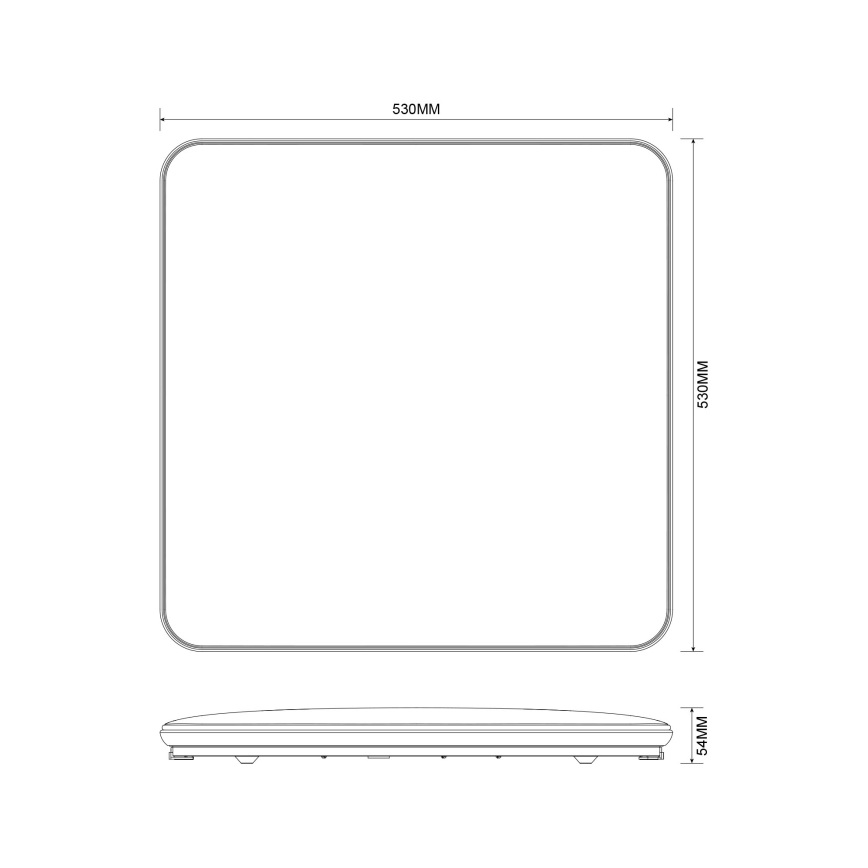 Zuma Line - LED Dimmable φωτιστικό οροφής LED/48W/230V 53x53 cm χρυσό
