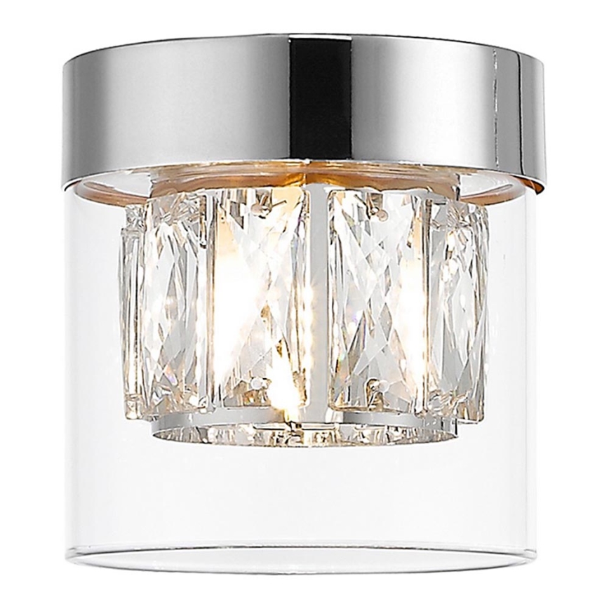 Zuma Line - Κρυστάλλινο οροφής φωτιστικό 1xG9/28W/230V ασημί