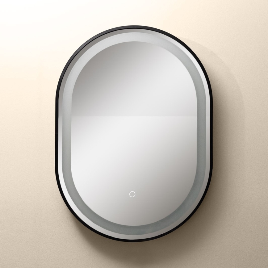 Zuma Line - LED Bathroom τοίχου καθρέφτης με ένα οπίσθιος φωτισμός LED/24W/230V 3000/4000/6000K 70x50 cm IP44 μαύρο