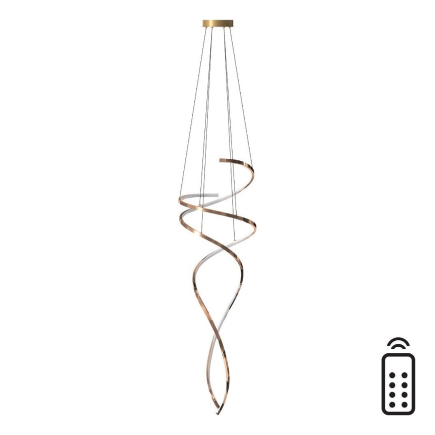 Zuma Line - Led Dimmable κρεμαστό φωτιστικό οροφής LED/68W/230V 3000/4000/6000K Ροζ χρυσό + τηλεχειριστήριο