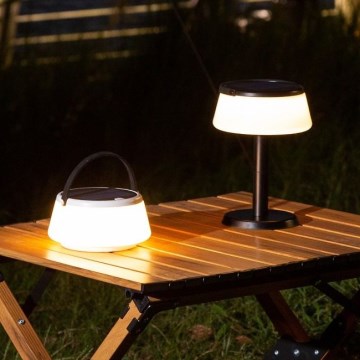 Zuma Line - LED Dimming ηλιακό επαναφορτιζόμενο Επιτραπέζιο φωτιστικό LED/2,2W/2000 mAh IP44 μαύρο