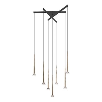 Zuma Line - LED πολυέλαιος με καλώδιο 7xLED/6W/230V μαύρο/χρυσό