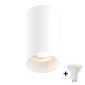 Zuma Line - LED RGBW Ρυθμιζόμενο φωτιστικό σποτ 1xGU10/4,8W/230V λευκό + τηλεχειριστήριο