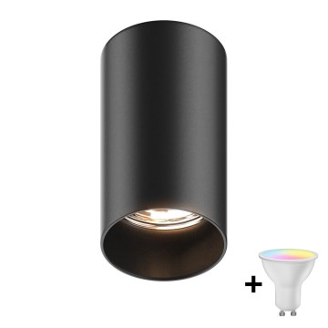 Zuma Line - LED RGBW ρυθμιζόμενο σποτ 1xGU10/4,8W/230V μαύρο + τηλεχειριστήριο