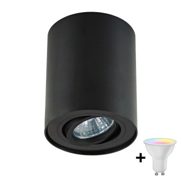 Zuma Line - LED RGBW ρυθμιζόμενο σποτ φωτιστικό 1xGU10/4,8W/230V, μαύρο + τηλεχειριστήριο