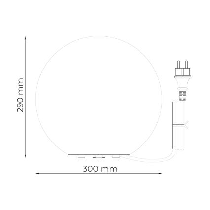 Zuma Line - Φωτιστικό εξωτερικού χώρου 1xE27/15W/230V διάμ. 30 cm IP44