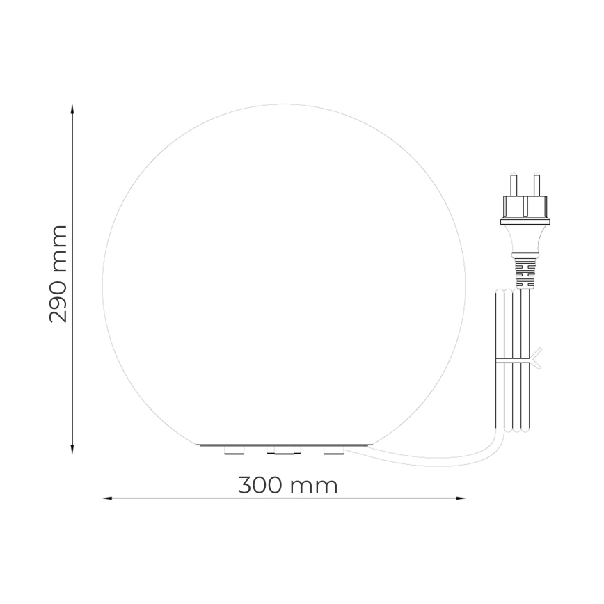 Zuma Line - Φωτιστικό εξωτερικού χώρου 1xE27/15W/230V διάμ. 30 cm IP44