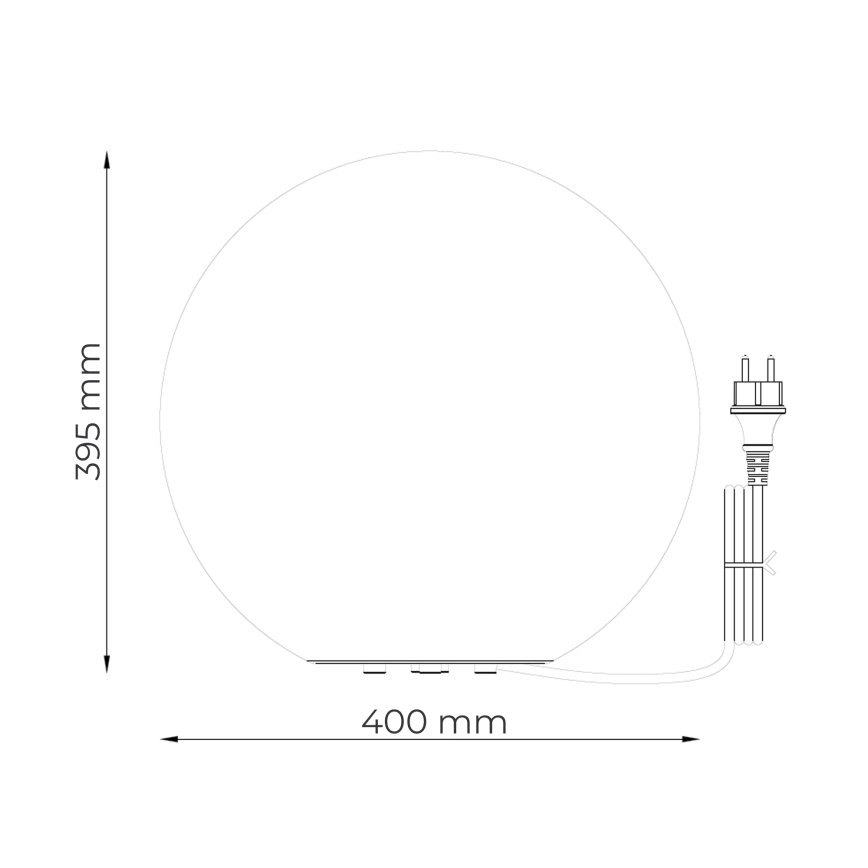 Zuma Line - Φωτιστικό εξωτερικού χώρου 1xE27/15W/230V, διάμετρος 40 cm, IP44
