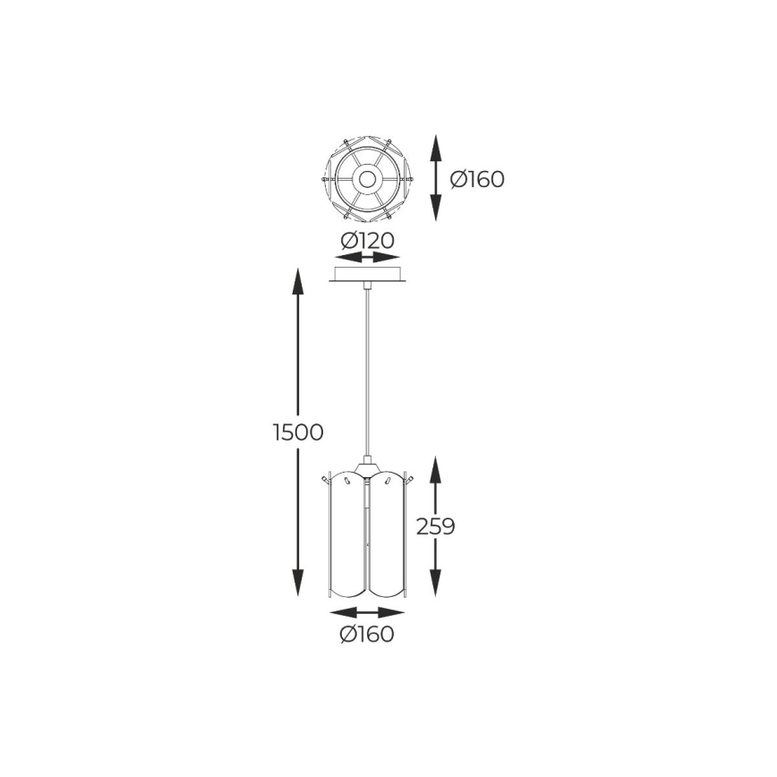 Zuma Line - Κρεμαστό φωτιστικό οροφής 1xE14/40W/230V χρυσό