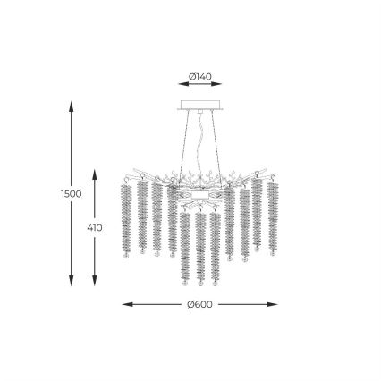 Zuma Line - Κρεμαστό φωτιστικό οροφής 8xG9/3,5W/230V χρυσό