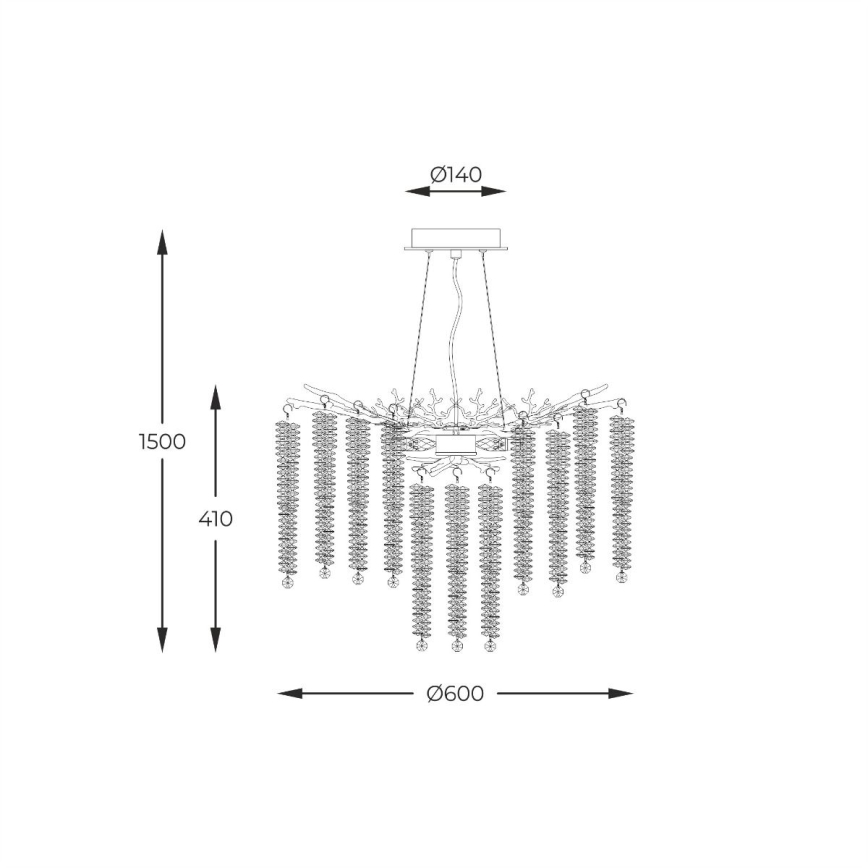 Zuma Line - Κρεμαστό φωτιστικό οροφής 8xG9/3,5W/230V χρυσό