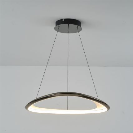 Zuma Line - Led Dimmable κρεμαστό φωτιστικό οροφής LED/34W/230V 3000K μαύρο γυαλιστερό χρώμιο