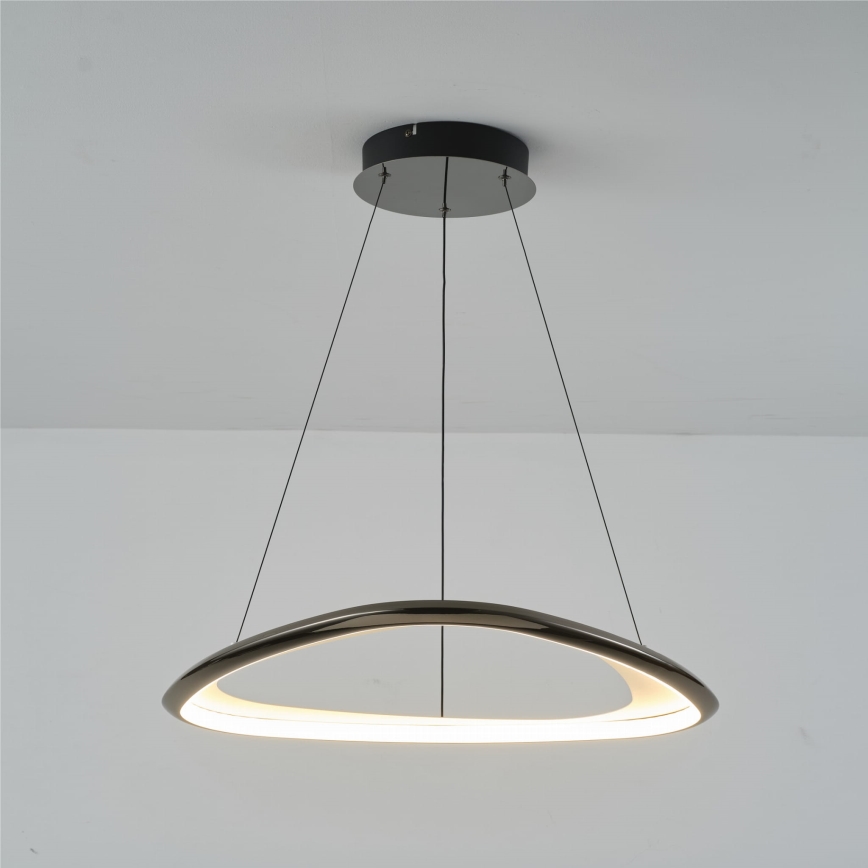 Zuma Line - Led Dimmable κρεμαστό φωτιστικό οροφής LED/34W/230V 3000K μαύρο γυαλιστερό χρώμιο