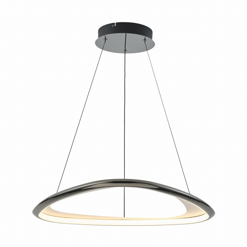 Zuma Line - Led Dimmable κρεμαστό φωτιστικό οροφής LED/34W/230V 3000K μαύρο γυαλιστερό χρώμιο
