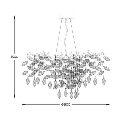 Zuma Line - Κρεμαστό φωτιστικό οροφής 10xG9/3,5W/230V γυαλιστερό χρώμιο