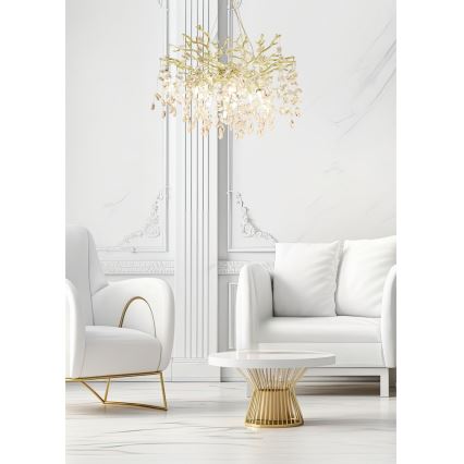 Zuma Line -  Κρεμαστό φωτιστικό οροφής 10xG9/3,5W/230V χρυσαφί