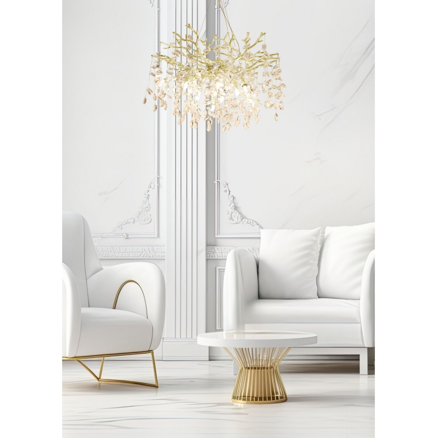 Zuma Line -  Κρεμαστό φωτιστικό οροφής 10xG9/3,5W/230V χρυσαφί