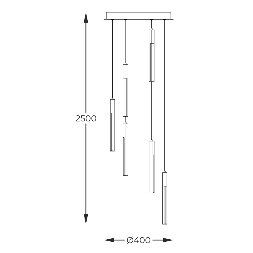 Zuma Line - Led Dimmable κρεμαστό φωτιστικό οροφής LED/25W/230V
