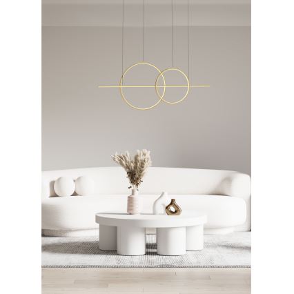 Zuma Line - Led Dimmable κρεμαστό φωτιστικό οροφής LED/34W/230V χρυσαφί