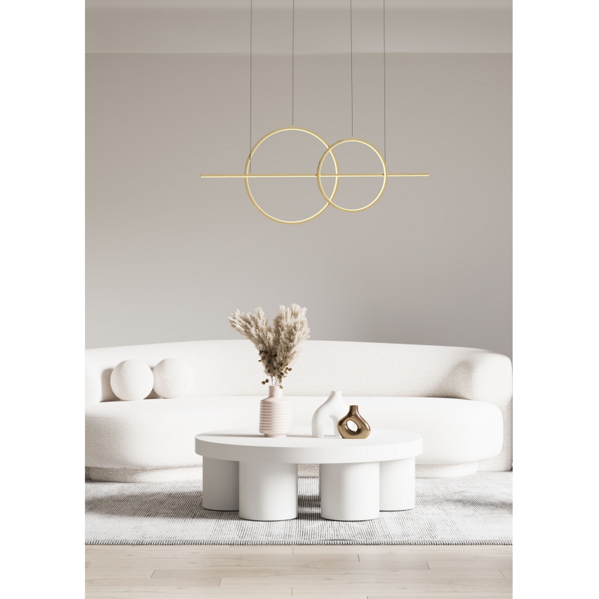 Zuma Line - Led Dimmable κρεμαστό φωτιστικό οροφής LED/34W/230V χρυσαφί