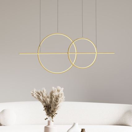 Zuma Line - Led Dimmable κρεμαστό φωτιστικό οροφής LED/34W/230V χρυσαφί