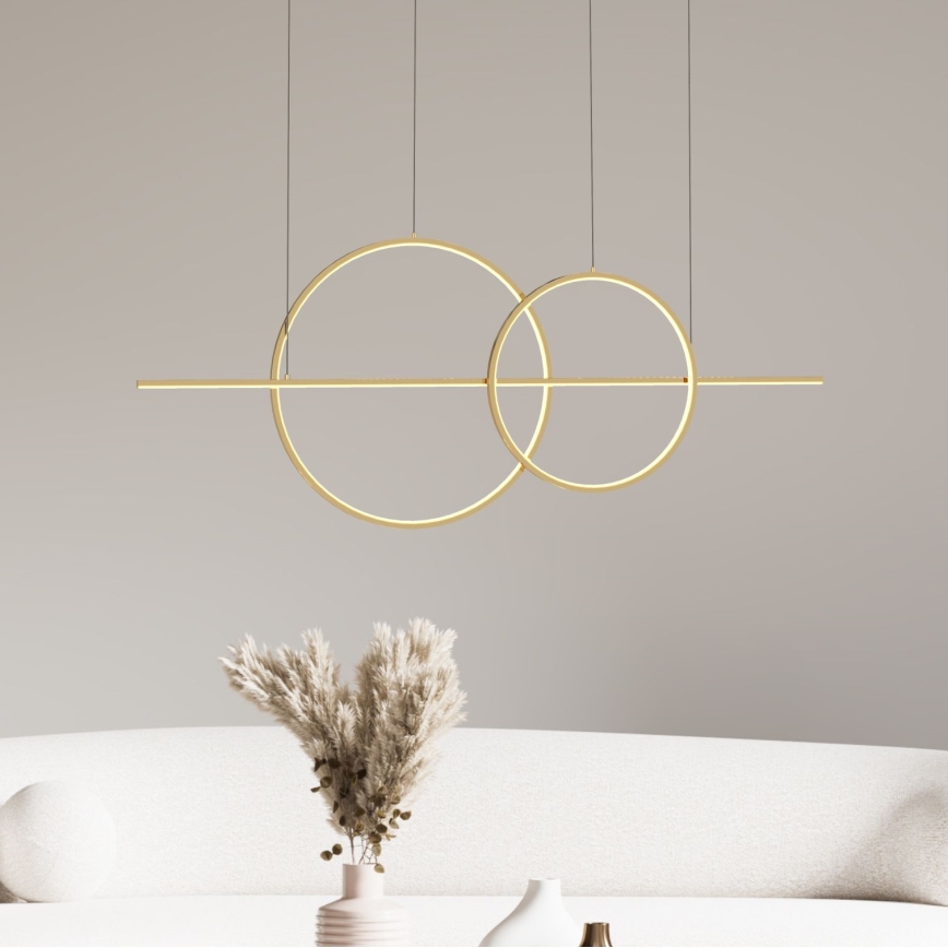 Zuma Line - Led Dimmable κρεμαστό φωτιστικό οροφής LED/34W/230V χρυσαφί