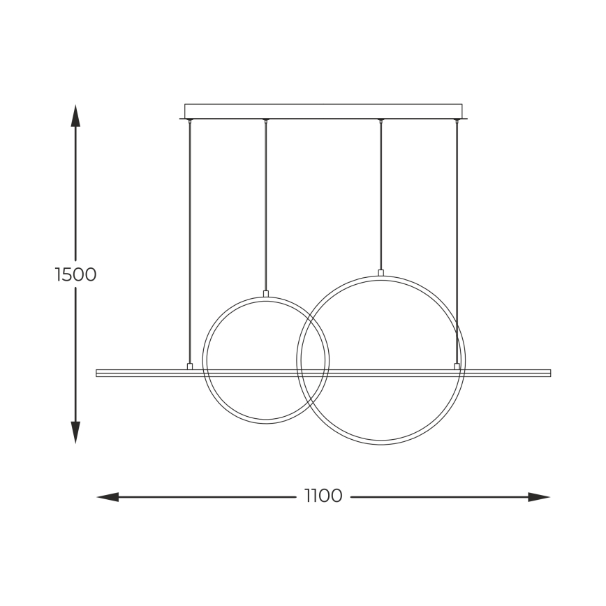 Zuma Line - Led Dimmable κρεμαστό φωτιστικό οροφής LED/34W/230V χρυσαφί
