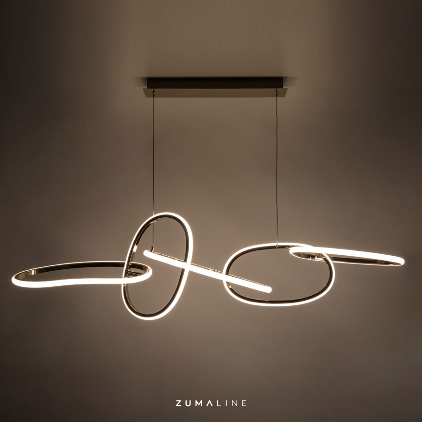 Zuma Line - Led Dimmable κρεμαστό φωτιστικό οροφής LED/56W/230V χρυσαφί