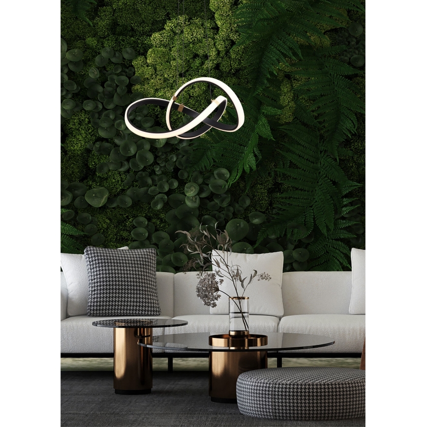 Zuma Line - Ρυθμιζόμενο LED φωτιστικό οροφής με καλώδιο LED/44W/230V μαύρο/χρυσό