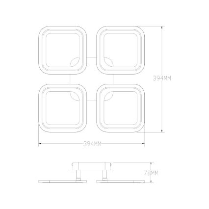 Zuma Line - LED Dimmable φωτιστικό οροφής LED/30W/230V 3000-6000K μαύρο + τηλεχειριστήριο