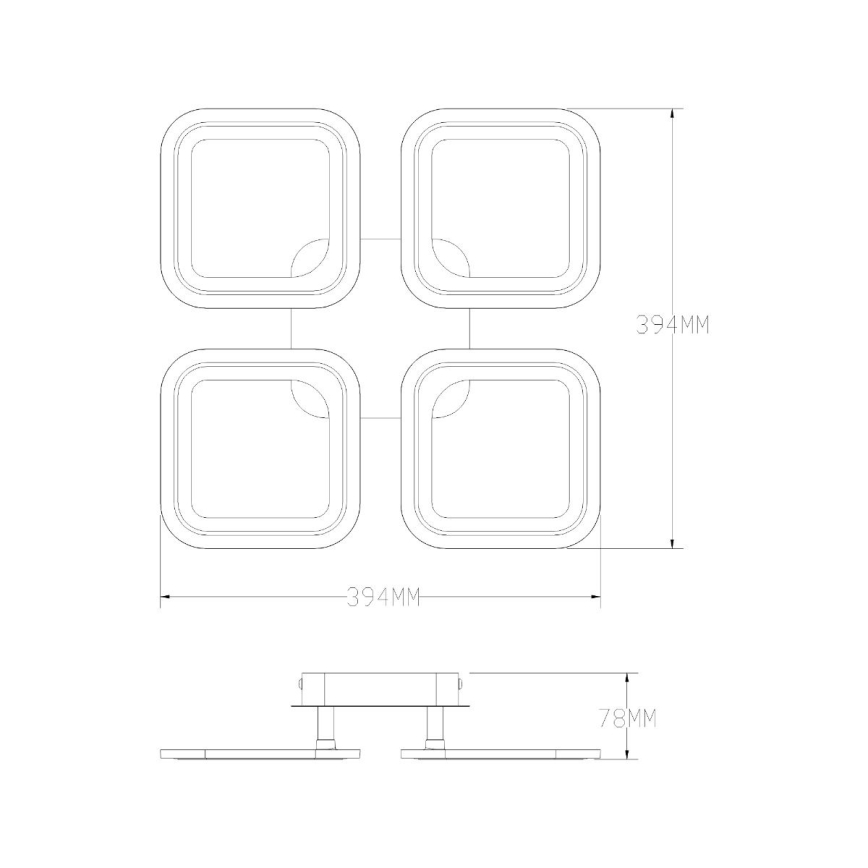 Zuma Line - LED Dimmable φωτιστικό οροφής LED/30W/230V 3000-6000K μαύρο + τηλεχειριστήριο
