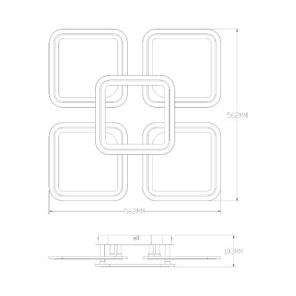 Zuma Line - LED Dimmable φωτιστικό οροφής LED/55W/230V 3000-6000K λευκό + τηλεχειριστήριο