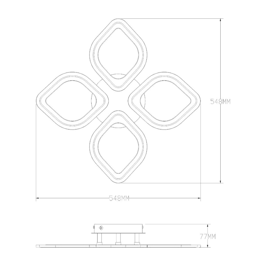 Zuma Line - LED Dimmable φωτιστικό οροφής LED/30W/230V 3000-6000K μαύρο + τηλεχειριστήριο
