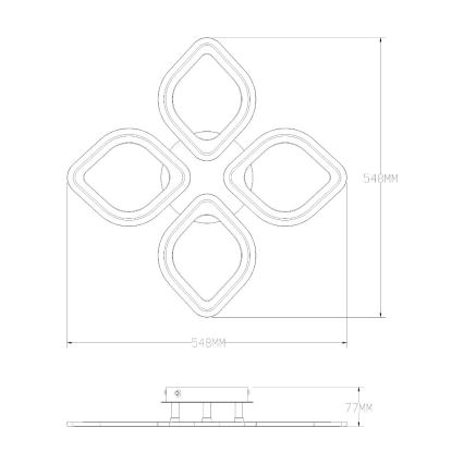 Zuma Line - LED Dimmable φωτιστικό οροφής LED/30W/230V 3000-6000K λευκό + τηλεχειριστήριο