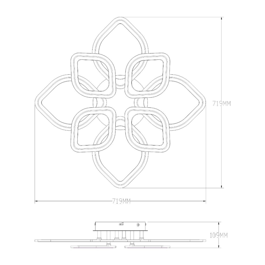 Zuma Line - LED Dimmable φωτιστικό οροφής LED/75W/230V 3000-6000K λευκό + τηλεχειριστήριο
